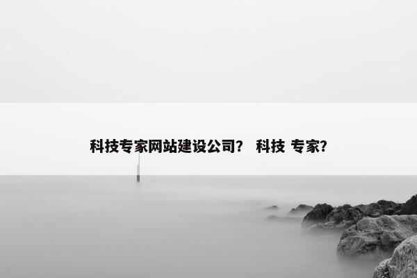 科技专家网站建设公司？ 科技 专家？