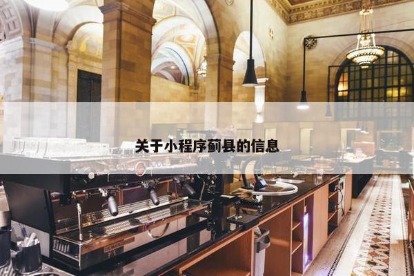 关于小程序蓟县的信息