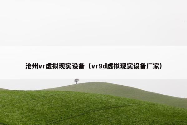 沧州vr虚拟现实设备（vr9d虚拟现实设备厂家）