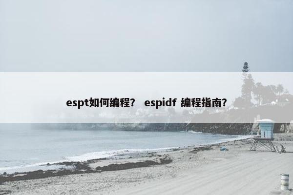 espt如何编程？ espidf 编程指南？