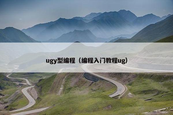 ugy型编程（编程入门教程ug）
