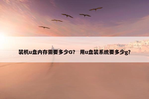 装机u盘内存需要多少G？ 用u盘装系统要多少g？