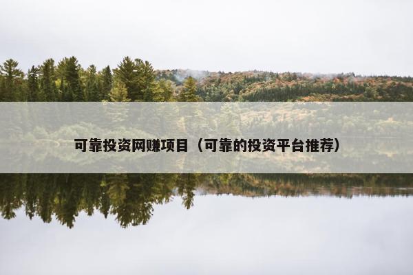 可靠投资网赚项目（可靠的投资平台推荐）