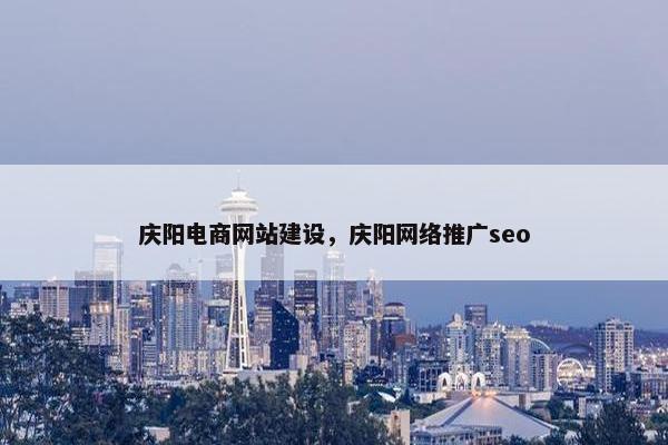 庆阳电商网站建设，庆阳网络推广seo