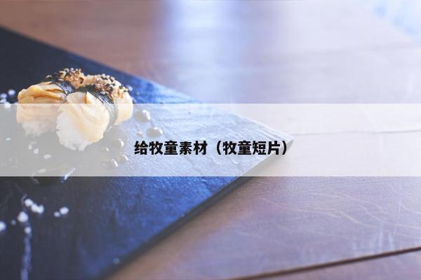 给牧童素材（牧童短片）