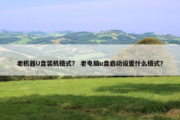 老机器U盘装机格式？ 老电脑u盘启动设置什么格式？