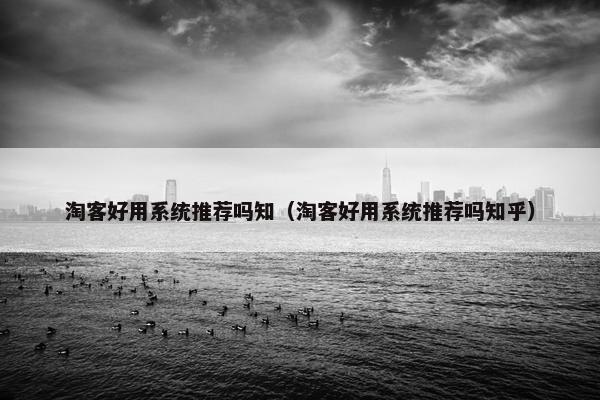 淘客好用系统推荐吗知（淘客好用系统推荐吗知乎）