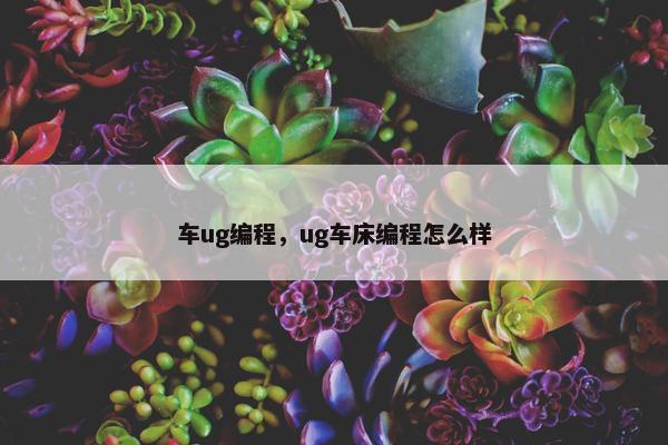车ug编程,ug车床编程怎么样 车ug编程,ug车床编程怎么样