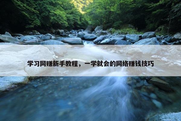 学习网赚新手教程，一学就会的网络赚钱技巧