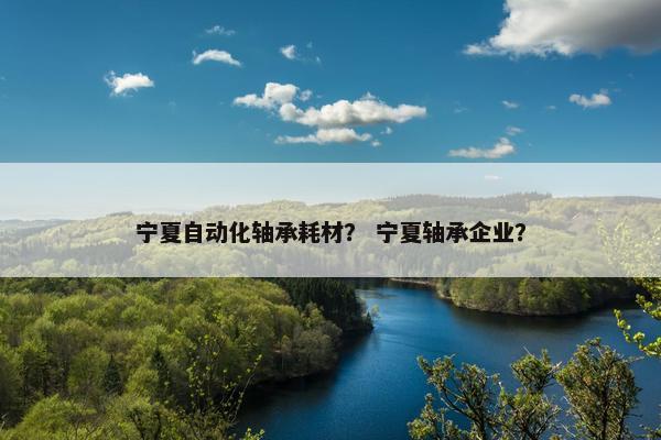 宁夏自动化轴承耗材？ 宁夏轴承企业？