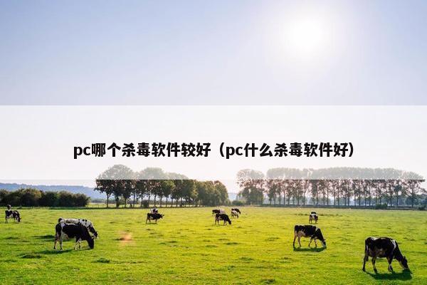 pc哪个杀毒软件较好(pc什么杀毒软件好) pc哪个杀毒软件较好(pc什么杀毒软件好)