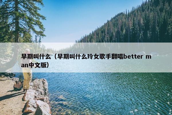 早期叫什么（早期叫什么玲女歌手翻唱better man中文版）