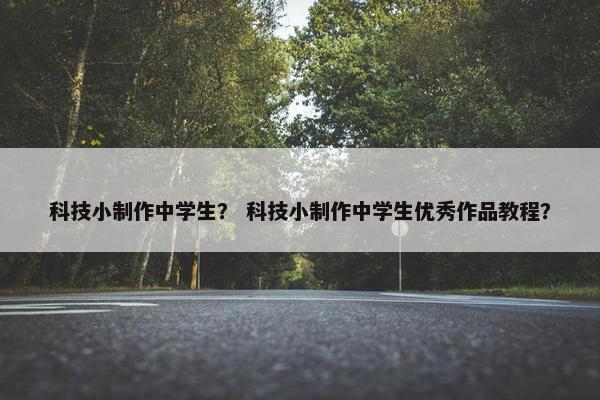 科技小制作中学生？ 科技小制作中学生优秀作品教程？