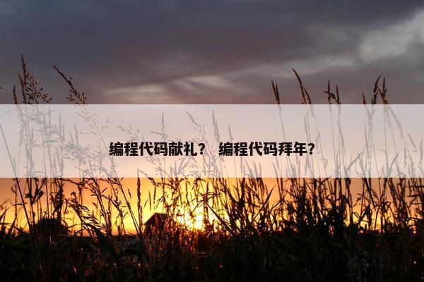 编程代码献礼？ 编程代码拜年？