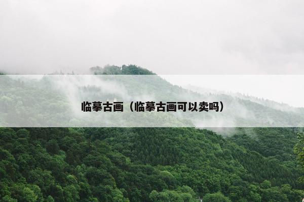 临摹古画（临摹古画可以卖吗）