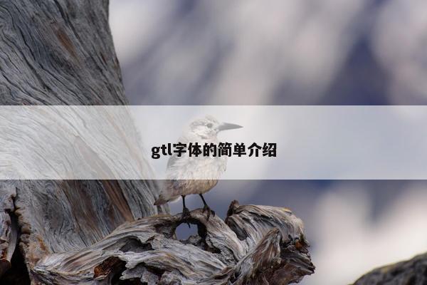gtl字体的简单介绍