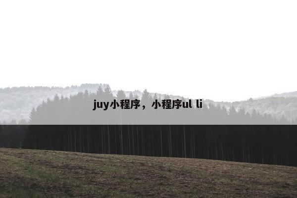 juy小程序，小程序ul li