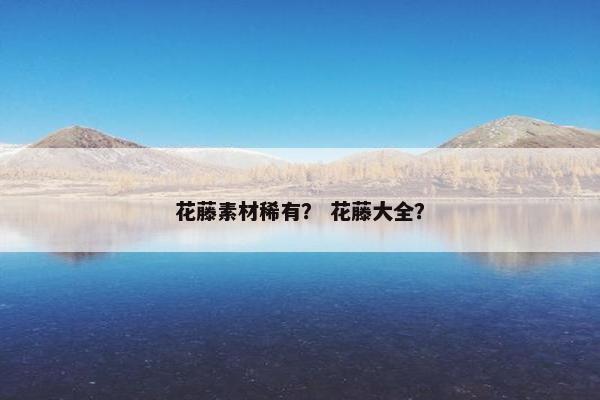 花藤素材稀有？ 花藤大全？