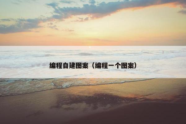 编程自建图案（编程一个图案）