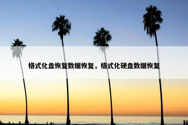 格式化盘恢复数据恢复，格式化硬盘数据恢复