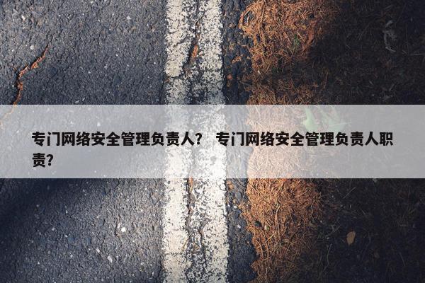 专门网络安全管理负责人？ 专门网络安全管理负责人职责？