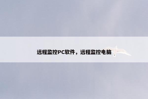 远程监控PC软件，远程监控电脑