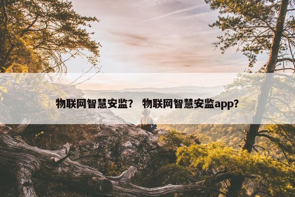 物联网智慧安监？ 物联网智慧安监app？