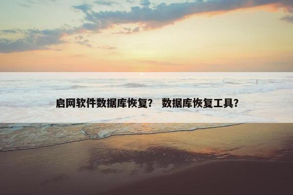 启网软件数据库恢复？ 数据库恢复工具？