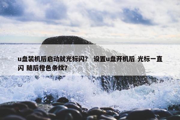u盘装机后启动就光标闪？ 设置u盘开机后 光标一直闪 随后橙色条纹？